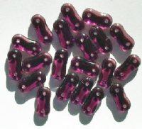 20 4x16mm Two Hole Spacer - Transparent Amethyst